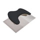 thumbnail image 4 of Reposabrazos En Forma De U De Cuero PU, Reposamanos Para Uñas Para El Hogar, Salones De Bricolaje, Uñas Acrílicas Negras Con Estera Blanca, 4 of 5