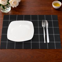 Individual De Mesa Nautica Home 45X30Cm Negro A Cuadros