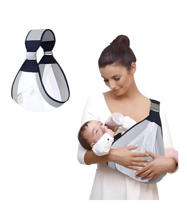 Riqui - Portabebés Canguro Ergonómico Gris