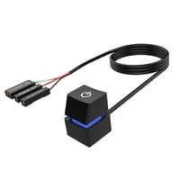 Magideal - Computadora De Escritorio Interruptor De Encendido Pc Placa Base Botón De Encendido Accesorios Con Cables De 2M Botón De Interruptor Remoto Externo