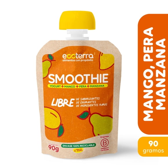 Smoothie Ecoterra Mango Pera 90 g, 90 g