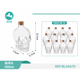 thumbnail image 2 of Pack 12 Frasco Calavera Vidrio 100ml con Tapa de Corcho Decoración Halloween, 2 of 3