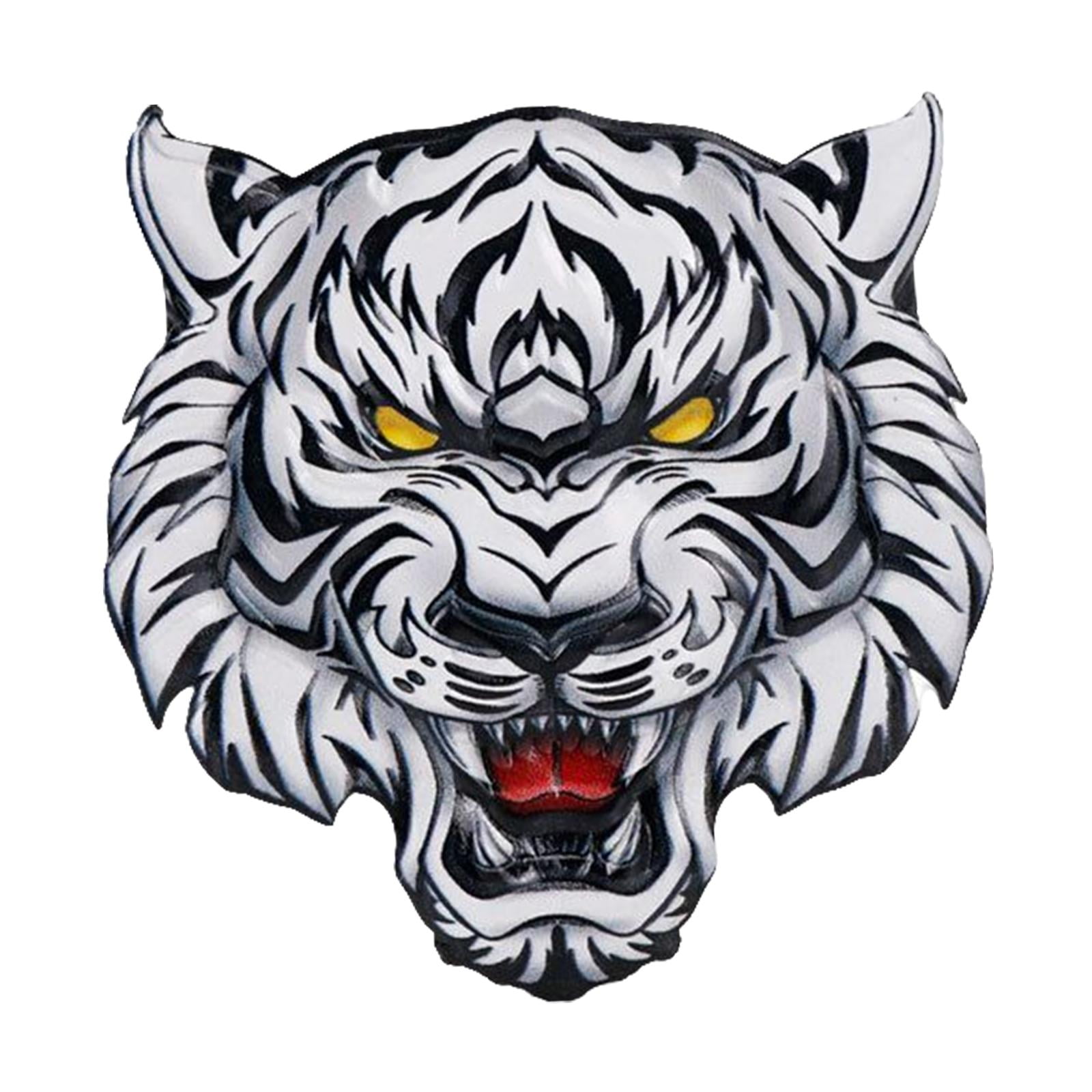 Magideal - Calcomanía De Cabeza De Tigre , Accesorios De Estilo Autoadhesivo Estéreo 3d Universal Calcomanía De Animal 3d Para Puerta De Refrigerador De