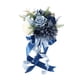 thumbnail image 2 of Bouquet nupcial, flor de rosa artificial, decoración del hogar, decoración falsa romántica para regalos de cumpleaños de la novia Acción de Gracias Estilo E, 2 of 5