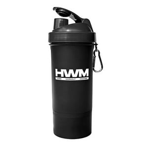 Botella Shaker Pvc Hwm Negro