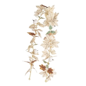 Bothyi - Guirnalda De Hojas De Arce De Otoño, Calabaza Artificial Para Puerta De Entrada, Enredadera Navideña Colgante