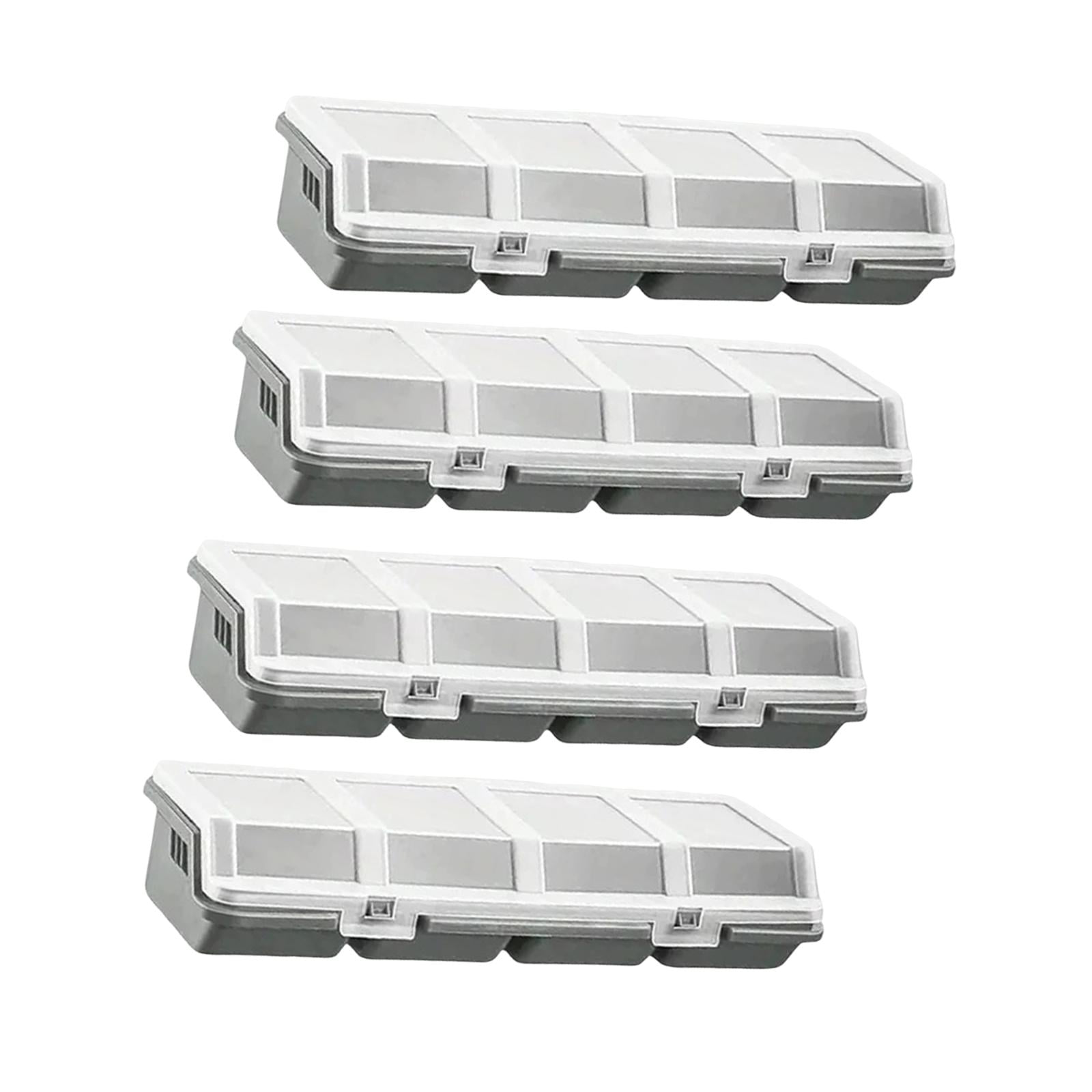 Ioensy - Organizador De Tornillos De 4 Piezas, Divisor Para Piezas Pequeñas, Pernos, Salas De Manualidades, Gris