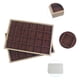 thumbnail image 3 of REGALWOVEN Juego de 2 bandejas organizadoras de accesorios de terciopelo apilables para niñas con divisores removibles para cajones Marrón bandeja de 24 compartimentos, 3 of 7