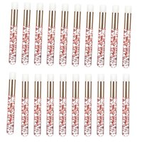 Ioensy - 20 Cepillos De Champú Para Pestañas, Limpiador Cosmético De Pestañas, Herramienta Removedora De Peeling, Rojo