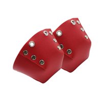 Magideal - Es Para Los Dedos De Los Patines De Ruedas Cubierta A Para Equipos De Cuero De Imitación Cubiertas Para Los Dedos De Los Pies , Rojo