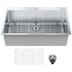 thumbnail image 1 of Fregadero de cocina VEVOR 304 de acero inoxidable con soporte superior de 33 pulgadas, 1 of 3