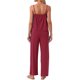 thumbnail image 3 of INSPIRE CHIC Conjunto de Pijama para Mujer Top de Tirantes Plisado y Pantalones Tejido Elástico Suave Verano 2026 Conjuntos de Descanso con Bolsillos XL Rojo, 3 of 5