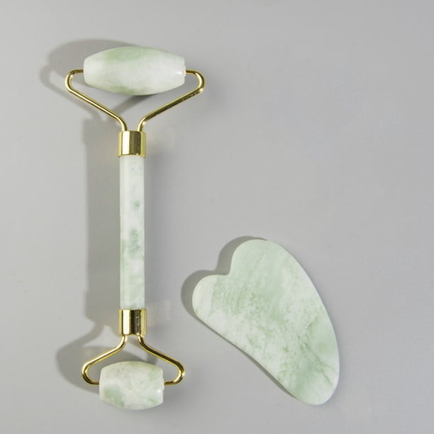 Natural Jade Face Roller Gua Sha Scraper Set Masssager for Face Neck Body Skincare Beauty Guasha Massage Tool Facial Slim Lift