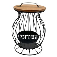 Magideal - Soporte Para Cápsulas De Café Cestas Para Café Cesta De Alambre Para Almacenar Cápsulas De Café Soporte Para Cápsulas De Café Expreso Para Cafeterías M Negro
