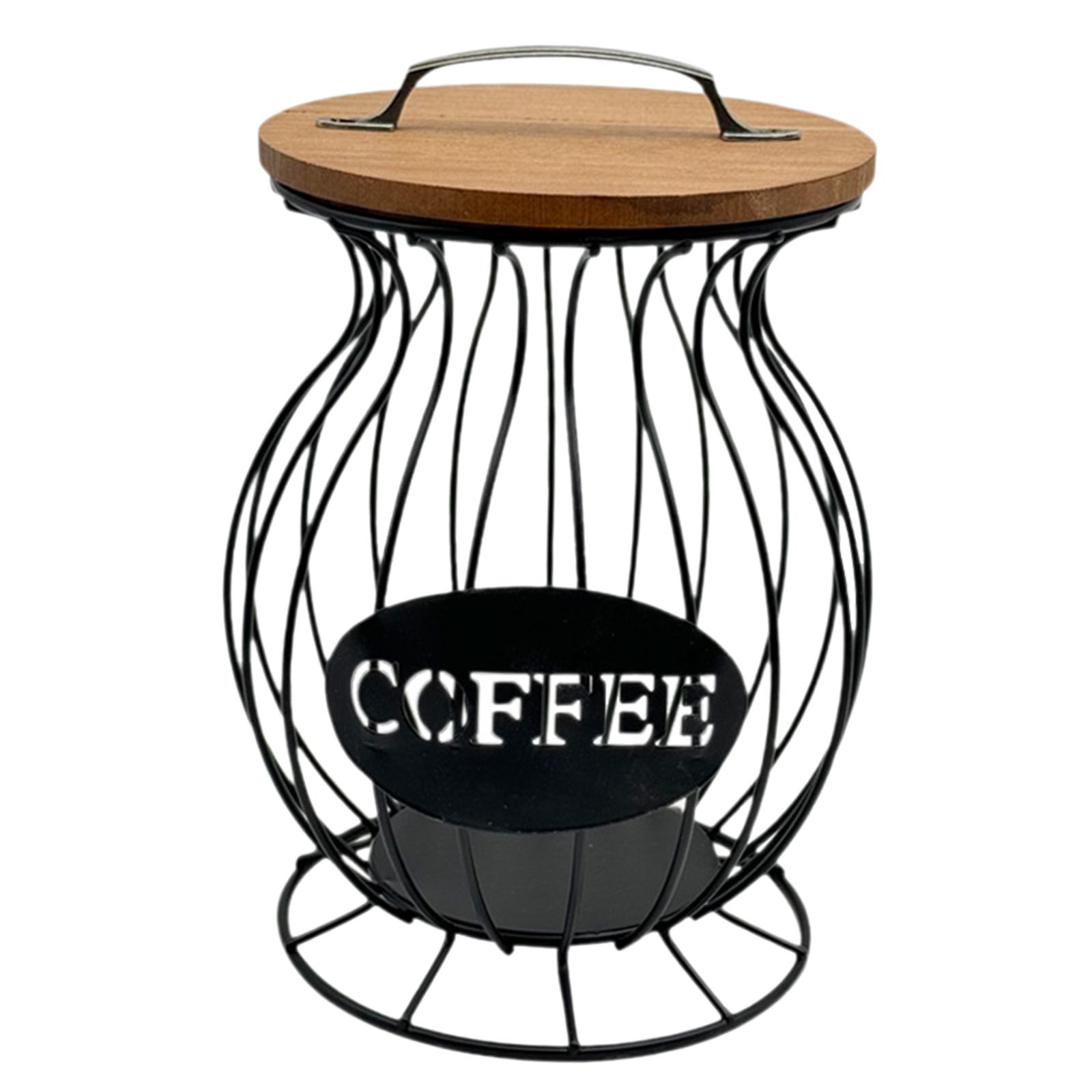 Magideal - Soporte Para Cápsulas De Café Cestas Para Café Cesta De Alambre Para Almacenar Cápsulas De Café Soporte Para Cápsulas De Café Expreso Para Cafeterías M Negro