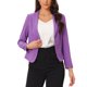 thumbnail image 1 of INSPIRE CHIC Blazer Abierto para Mujer Regreso a Clases Chaqueta de Traje Corto de Verano para el Trabajo Lavanda-Sólido L, 1 of 6