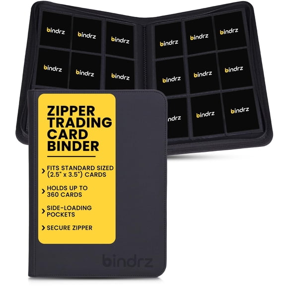 Álbum para Cartas Coleccionables bindrz con Cierre y 9 Bolsillos para 360 Cartas