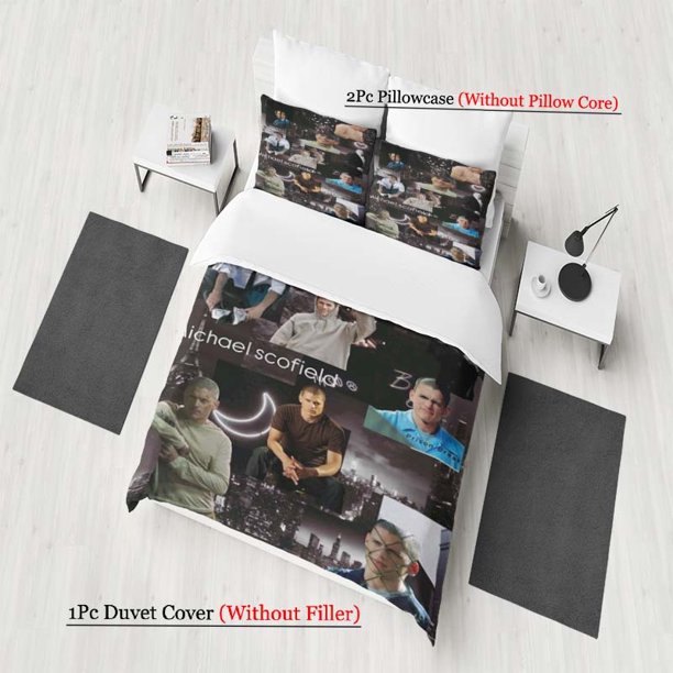 Prison Break Michael Scofield Multi-Style Collage Print Bedding Set Soft and Comfortable