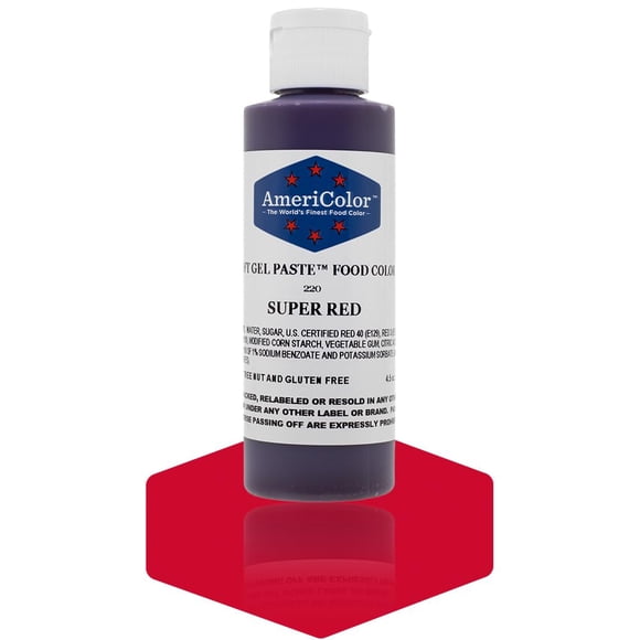 Colorante Alimentario AmeriColor Gel Suave Super Rojo 130 ml