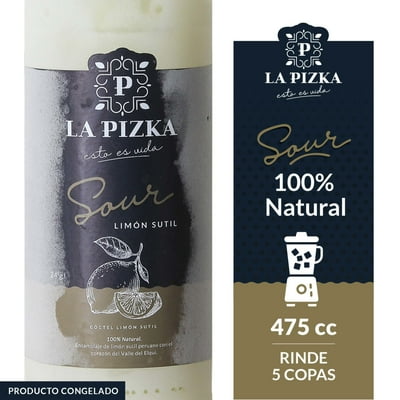 Cóctel Pisco Sour Limón Sutil 22 Grados Botella 475 Ml La Pizka