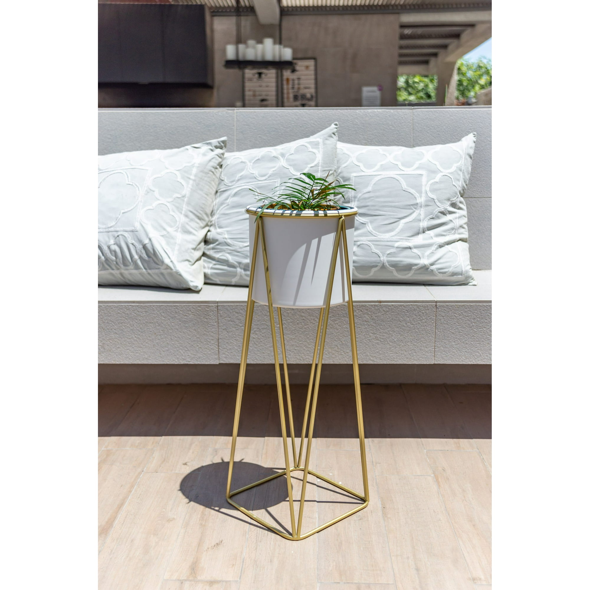 Kautiva - Gala Dorado Con Maceta Blanca M