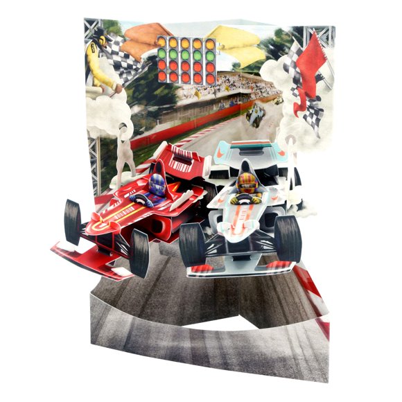 Tarjeta Swing SANTORO F1 Coches de Fórmula 1 3D Pop‑Up