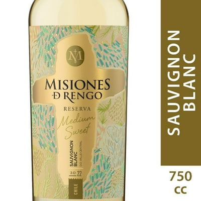 Vino Blanco Sauvignon Blanc Medium Sweet Reserva 14° Botella 750 Ml Misiones De Rengo