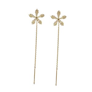 Ioensy - Pendientes Colgantes De Enhebrador Elegantes, Regalos Duraderos Para Compromiso, Madre, Niña, Aureate