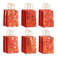 Bothyi - 12 Bolsas De Regalo Multifuncionales De Color Rojo Y Dorado Para Celebraciones De Cumpleaños.