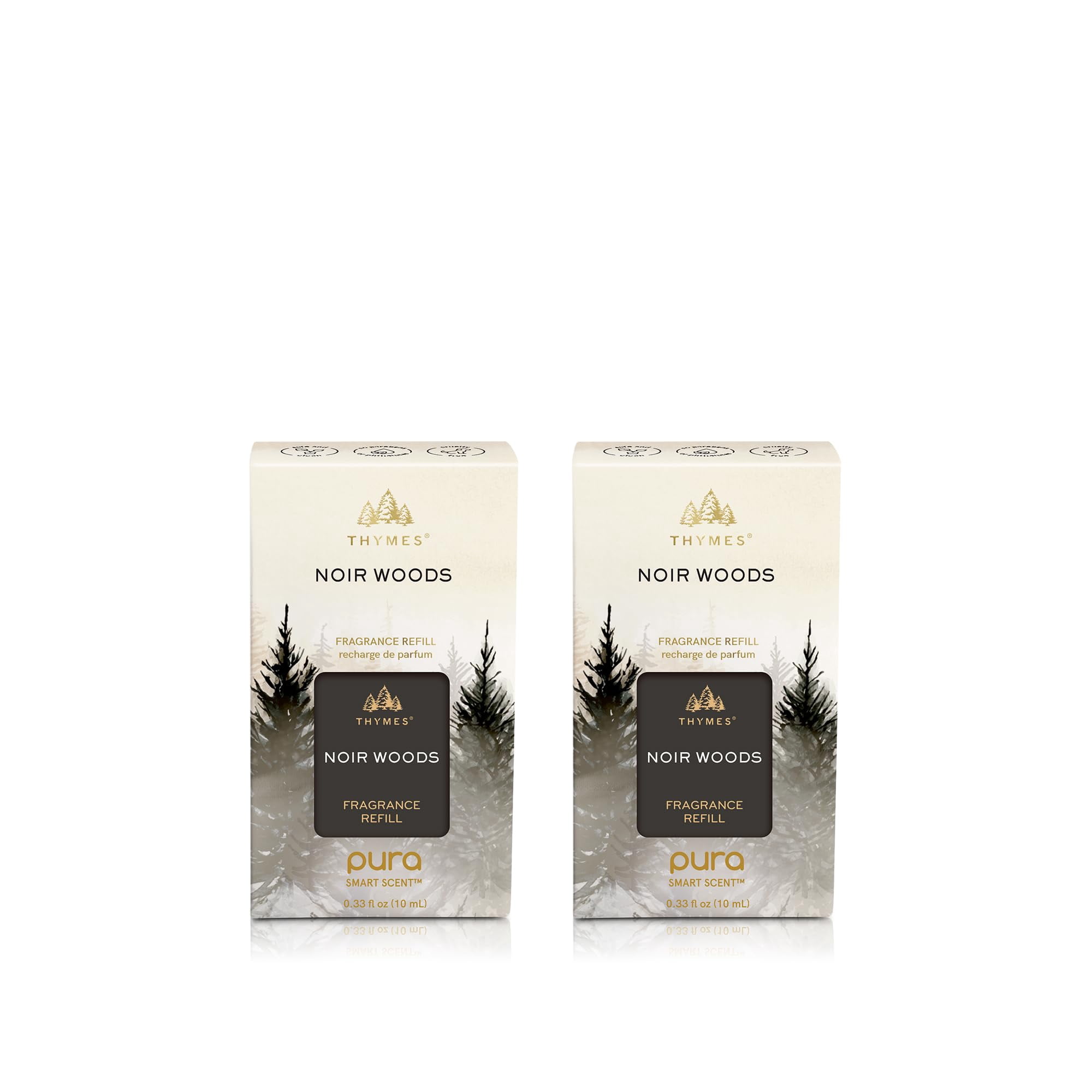 Recambio Para Difusor De Aceite Thymes Pura Noir Woods Scent, Paquete De 2