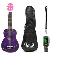 Pack Ukelele Soprano Hana Galaxy + Funda + Afinador Cromático + Correa Allegro