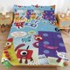 thumbnail image 1 of Number Block Bedding Set Duvet Cover Comfortable and Lightweight Cartoon Bedding 3 Piece Bed Set, 1 of 5