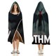thumbnail image 3 of Hombre Polilla Manta Capa con Capucha Anti-Bolitas, Manta de Lana Ártica Suave, Manta Portátil de Felpa Ligera y Lujosa, Poncho para Siesta en Casa y Oficina, 100*130cm, 3 of 6