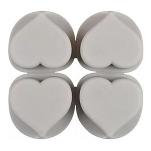 Genérico - Molde Silicona Moldes Silicona Reposteria Corazon 4 Cavidad