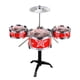 thumbnail image 2 of Juego de batería de jazz para niños, percusión portátil, iluminación musical, mini batería educativa temprana para niños, niñas en edad preescolar, re Rojo, 2 of 5