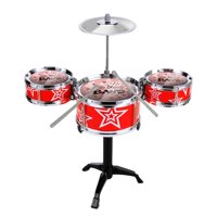 Bothyi - Kids Drum Set Juego De Desarrollo Educativo Portátil Para Niñas Niños Niños Rojo