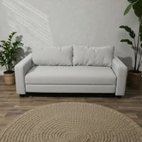 Diseños Valestrini - Sofa Cama Multifuncional Lino Gris Claro