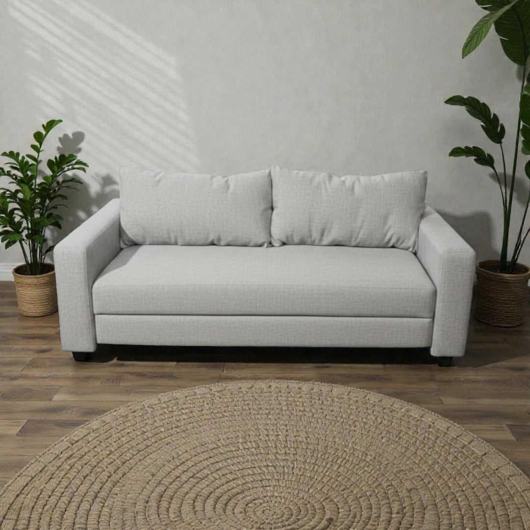 Diseños Valestrini - Sofa Cama Multifuncional Lino Gris Claro