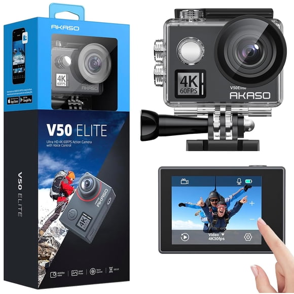 Cámara de acción AKASO V50 Elite 4K, 60 fps, 20 MP, WiFi, resistente al agua