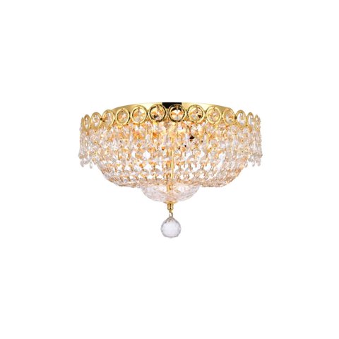 Lámpara De Techo Empotrada Elegant Lighting Century Dorada 36 Cm