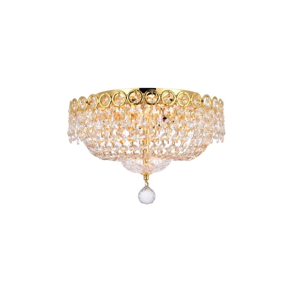 Lámpara de Techo Empotrada Elegant Lighting Century Dorada 36 cm