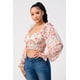 thumbnail image 1 of Blusa Elegante con Escote en Forma de Corazón y Estampado Floral, 1 of 5