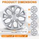 thumbnail image 2 of Tapacubos Nilight de 17 pulgadas para Honda CR‑V 2023‑2025, juego de 4, color plata, 2 of 8