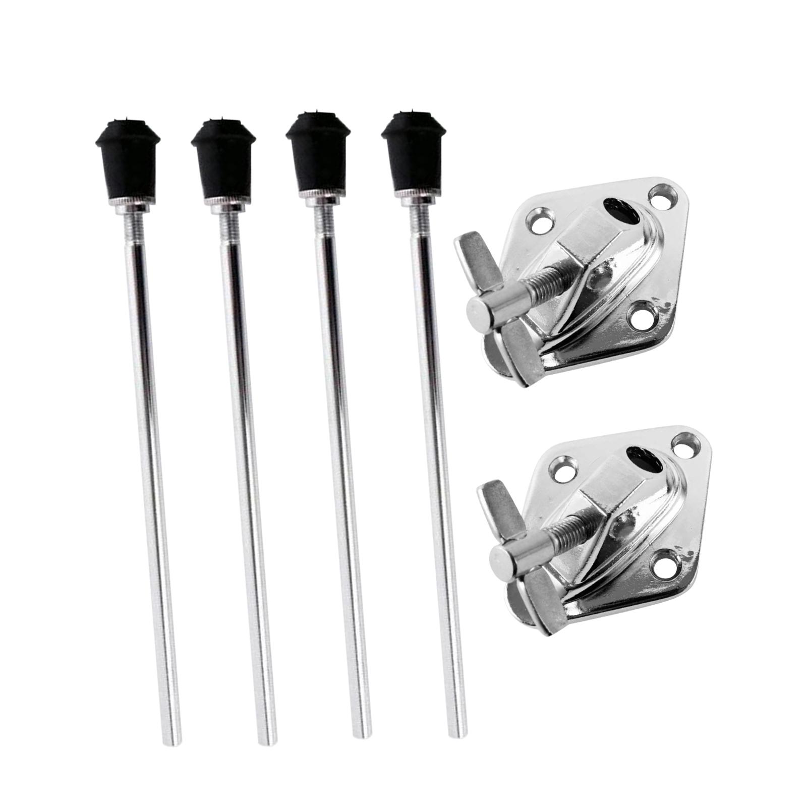 Magideal - Patas De Bombo Pies De Bombo, Antideslizantes, Estables, Accesorios De Batería, Patas De Soporte De Batería Para Instrumentos De Precusión, Reemplazo , 2 Juegos