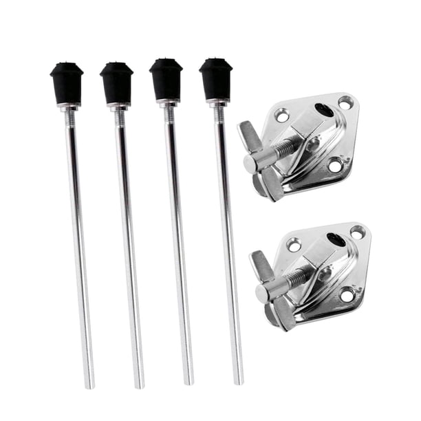 Patas de bombo Pies de bombo, antideslizantes, estables, accesorios de batería, patas de soporte de batería para instrumentos de precusión, reemplazo , 2 juegos