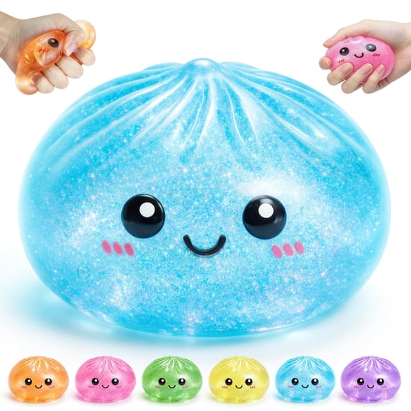 Pelota antiestrés squishy de dumpling Niaosiben, colorida, 8.6 cm, 1 pieza