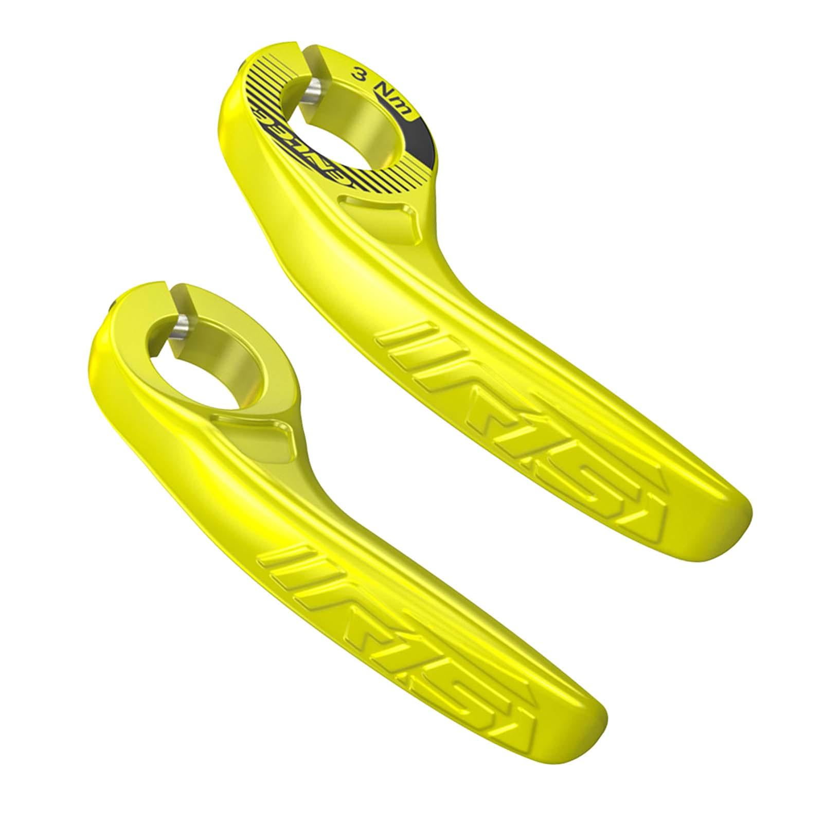 Magideal - Extremos De Manillar De Bicicleta De Montaña Empuñadura De Mano 1 Par Ángulo Ajustable Extremos De Manillar De Bicicleta Ergonómicos Para Reemplazo De Amarillo