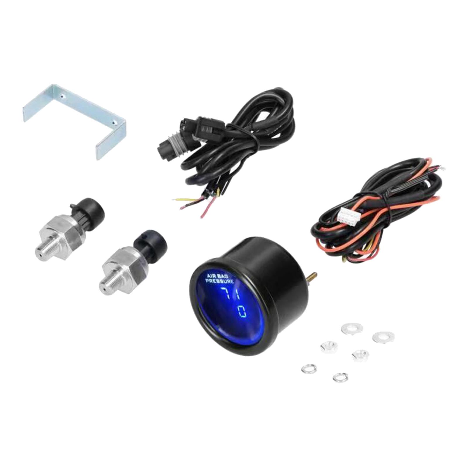 Ioensy - Medidor De Suspensión Neumática Con Sensores Npt De 1/8 Pulgadas Accesorios Para Automóviles Precisos