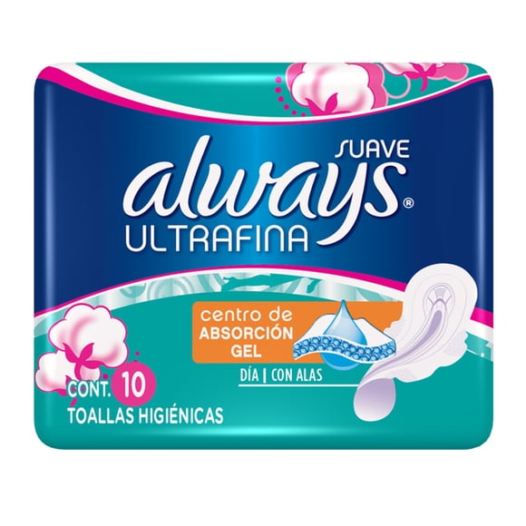 Toalla Always Ultrafina Suave Dia X 10.