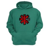 Genérico - Polerón Canguro Red Hot Chili Peppers Verde Aguamarina Talla S Unisex